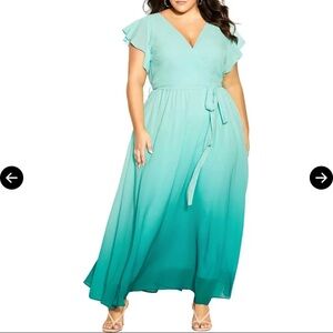 City Chic Teal Maxi Dress